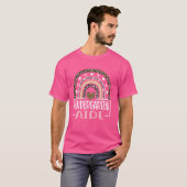 Grappig Kindergarten Aide Rainbow Leopard Print On T-shirt (Voorkant volledig)