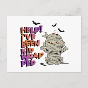 Grappig Kindgewikkelde Mummie Baby Oranje ID683 Briefkaart