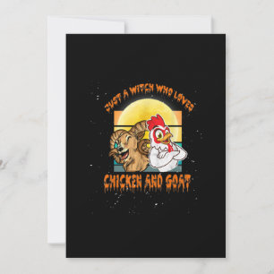Grappig Kip En Geit Halloween Kostuum Cadeau Feestdagenkaart