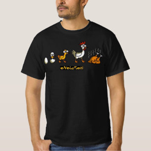 Grappig Kip Evolutie Ovolutie Grafisch T-Shirt