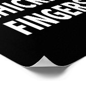 Grappig Kip Finger Cadeau T-shirt  Poster (Hoek)
