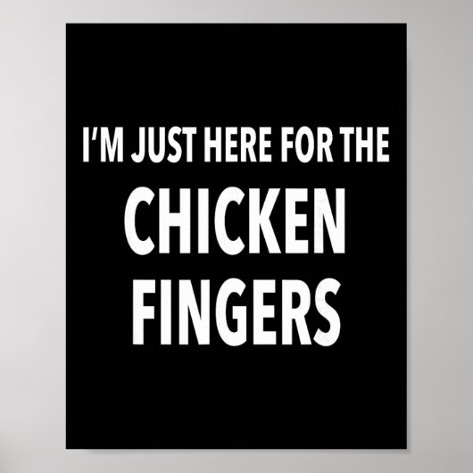 Grappig Kip Finger Cadeau T-shirt  Poster (Voorkant)