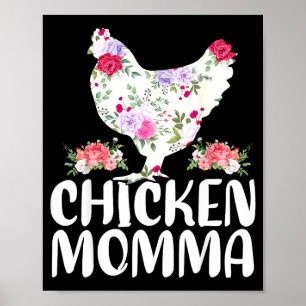 Grappig kip mama shirt voor vrouwen moederdag  poster