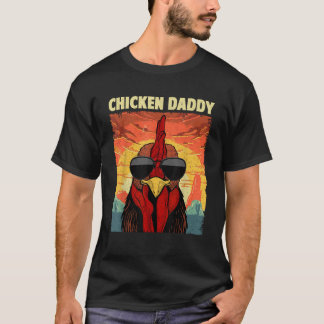 Grappig kip papa ontwerp voor papa Mannen boer chi T-shirt