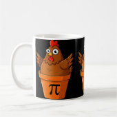 Grappig Kip Pot Pi Shirt Dag Taart Wiskunde Liefhe Koffiemok (Links)