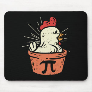 Grappig Kip Pot Pi Shirt Dag Taart Wiskunde Liefhe Muismat