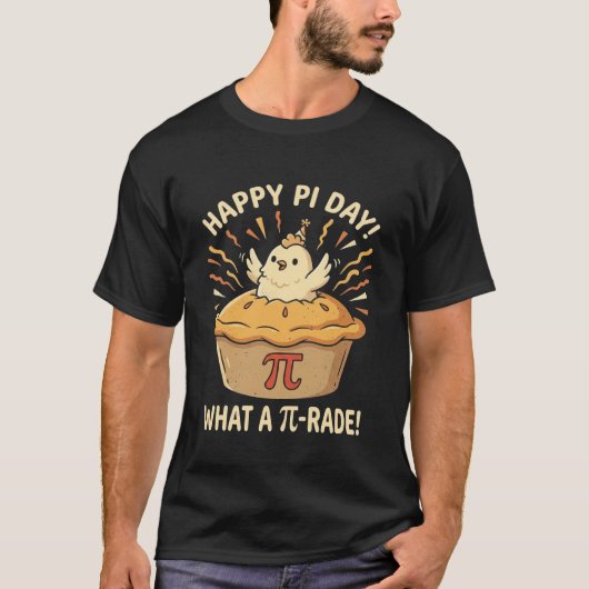 Grappig Kip Pot Pi Shirt Taart Wiskunde Liefhebber (Voorkant)