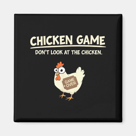 Grappig Kip Spelontwerp Ltd Uni Kip Spel_ Doe Magneet (Voorkant)