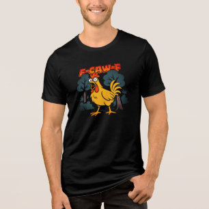 Grappig Kip T-Shirt – F-Caw-F Strips Stijl Kunst