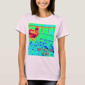 Grappig kip t-shirt sassy silkie hen