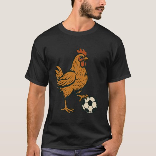 Grappig Kip Voetbal T-shirt (Voorkant)