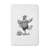 Grappig Kip Voetbal Vintage Gravure Shirt_1 Badmat (Voorkant Verticaal)