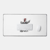 Grappig Kip Voetbal Vintage Gravure Shirt_1 Bureaumat (Keyboard & Muis)