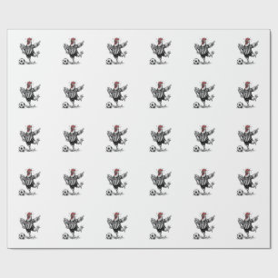 Grappig Kip Voetbal Vintage Gravure Shirt_1 Cadeaupapier