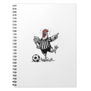 Grappig Kip Voetbal Vintage Gravure Shirt_1 Notitieboek