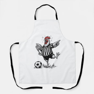 Grappig Kip Voetbal Vintage Gravure Shirt_1 Schort