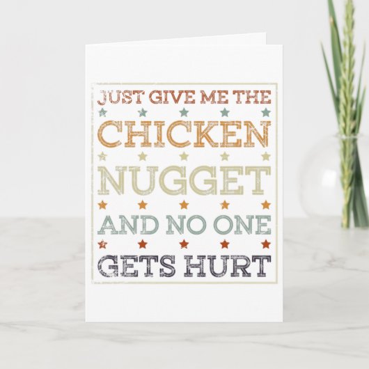 Grappig Kipnugget Cadeau Turkey Trot Thanksgiving Kaart (Voorkant)