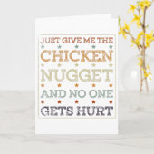 Grappig Kipnugget Cadeau Turkey Trot Thanksgiving Kaart (Gele Bloem)
