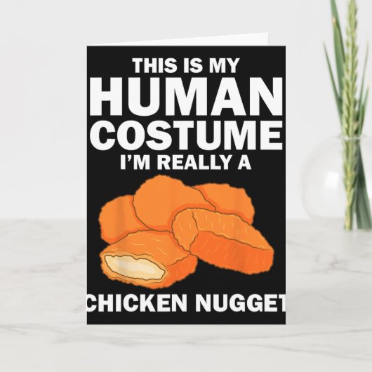 Grappig kipnuggetkostuum voor kinder mode nugg kaart (Voorkant)