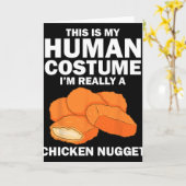 Grappig kipnuggetkostuum voor kinder mode nugg kaart (Gele Bloem)