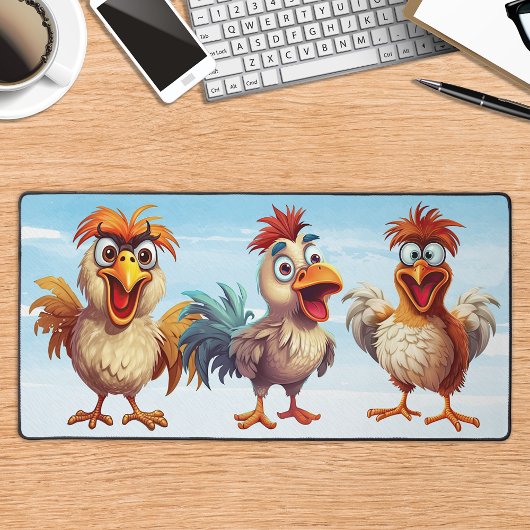 Grappig kippen grillig leuk Boerderij dier Bureaumat