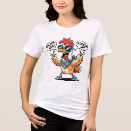 Grappig Kippen Mascotte T-Shirt – Stout Pop Art Ca