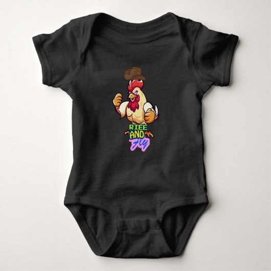 Grappig Kippen 'Rise and Fly'-T-shirt Romper (Voorkant)
