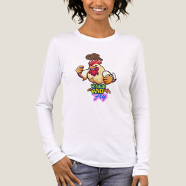 Grappig Kippen 'Sta Op en Vlieg' T-Shirt
