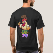 Grappig Kippen 'Sta op en Vlieg' T-shirt (Achterkant)