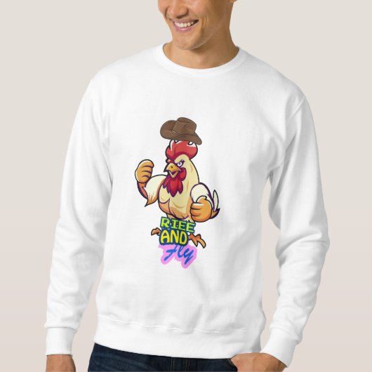 Grappig Kippen 'Sta Op en Vlieg' T-Shirt (Voorkant)