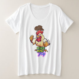 Grappig Kippen 'Sta Op en Vlieg' T-Shirt