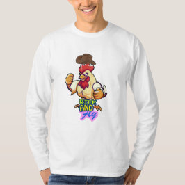 Grappig Kippen 'Sta Op en Vlieg'-T-shirt T-shirt
