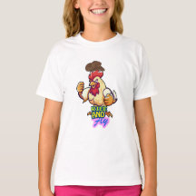 Grappig Kippen 'Sta Op en Vlieg'-T-shirt