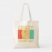 Grappig kippenart voor vrouwen: kippenboer poep tote bag (Achterkant)