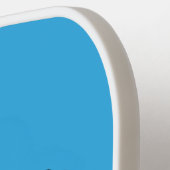 Grappig kippenbijtende witte cartoon pickleball paddle (Links Detail)