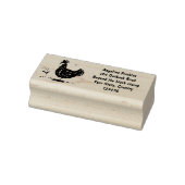 Grappig kippenbijtende witte cartoon rubberstempel (Stempel)