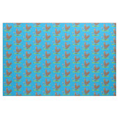 Grappig kippenbijtende witte cartoon stof (Fat Quarter)