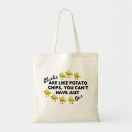 Grappig kippencitaat: Kuikens zijn als aardappelch Tote Bag