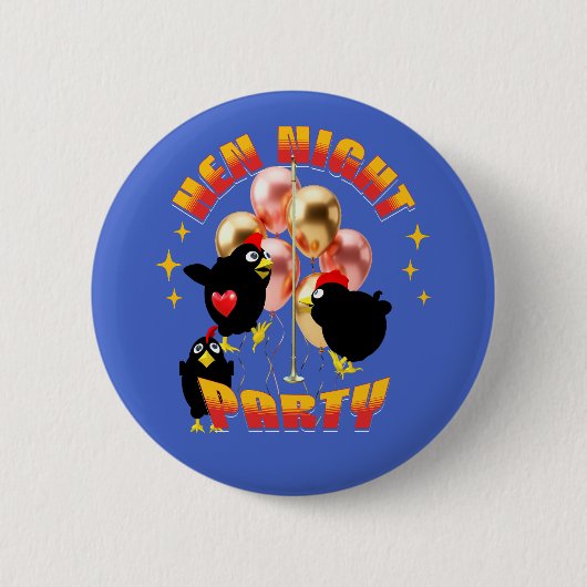 Grappig Kippenfeestje Kippen Design Ronde Button 5,7 Cm (Voorkant)