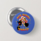Grappig Kippenfeestje Kippen Design Ronde Button 5,7 Cm (Voorkant /achterkant)