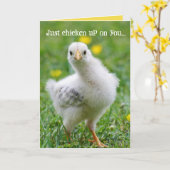 Grappig kippenkoppeling. kaart (Gele Bloem)