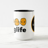 grappig kippenkuiken voor monogram mok (Midden)