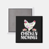 Grappig Kippenmoeder T-shirt Voor Vrouwen Moederda Magneet (Voorkant / Achterkant)