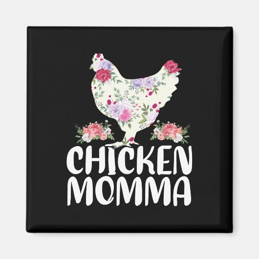 Grappig Kippenmoeder T-shirt Voor Vrouwen Moederda Magneet (Voorkant)