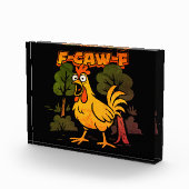 Grappig kippenontwerp – F-CAW-F Cartoon Animal Hum Fotoblokken (Rechts)