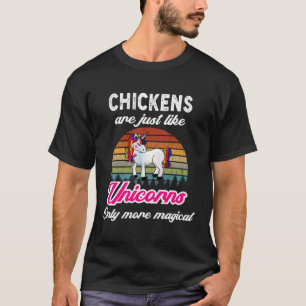 Grappig Kippenontwerp Retro Eenhoorn Vintage Zonso T-shirt