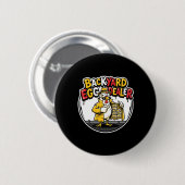 Grappig kippenontwerp voor eierverkoper ronde button 5,7 cm (Voorkant /achterkant)