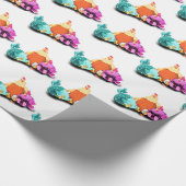 Grappig kippenpakpapier cadeaupapier (Hoek)