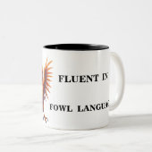 Grappig kippensarcasme tweekleurige koffiemok (Voorkant rechts)