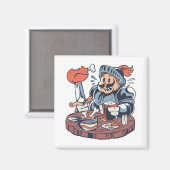 Grappig Kippenvoer Grappige Uitdrukking Magneet (Voorkant / Achterkant)